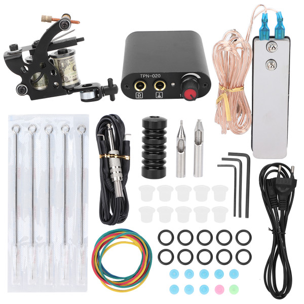 Liner Shader Coil Tattoo Machine 3RL 5RL Tattoo Needle Tattoo Tools Kit for Beginners 90‑265VEU Plug