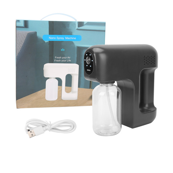 USB Handheld Purple Light Mist Sprayer Household Rechargeable Cleaning Mist Sprayer MachineBlack