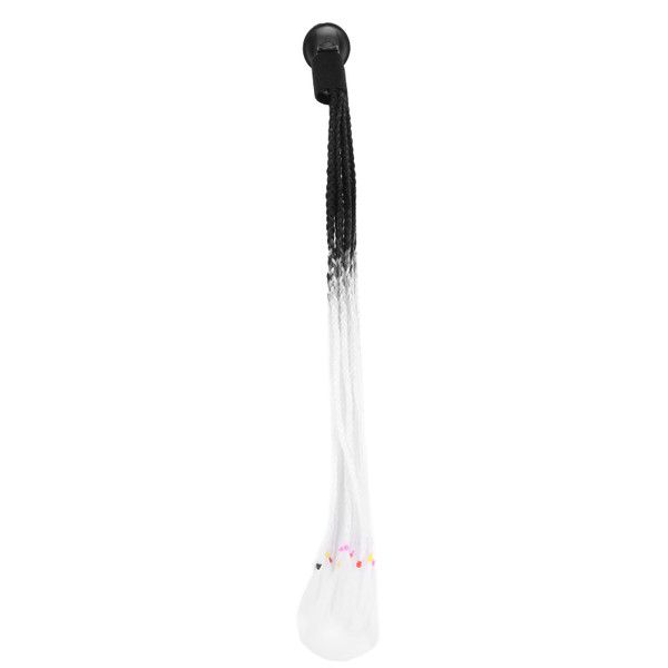 Colorful Stylish Motorcycle Helmet Ponytail Helmet Dreadlocks Braids with Suction CupBlack White