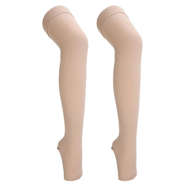 23 to 32mmHg Compression Stockings Open Toe Thigh High Graduated Compression Sock XXL