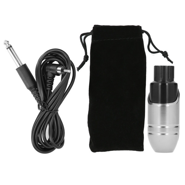 Professional Strong Motor Tattoo Machine Liner Shader Electric Tattoo Pen RCA Interface(SilverBlack )
