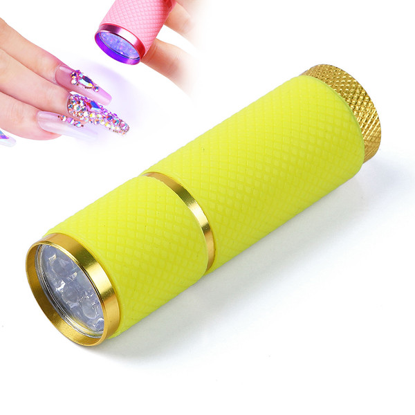 Portable Mini Nail Drying Lamp LED Phototherapy Lamp Quick Dry Nail Dryer for Gel Nails Flashlight for Home and Salon