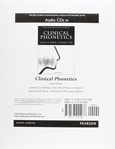 Audio CDs for Clinical Phonetics (The Allyn & Bacon Communication Sciences and Disorders Series)