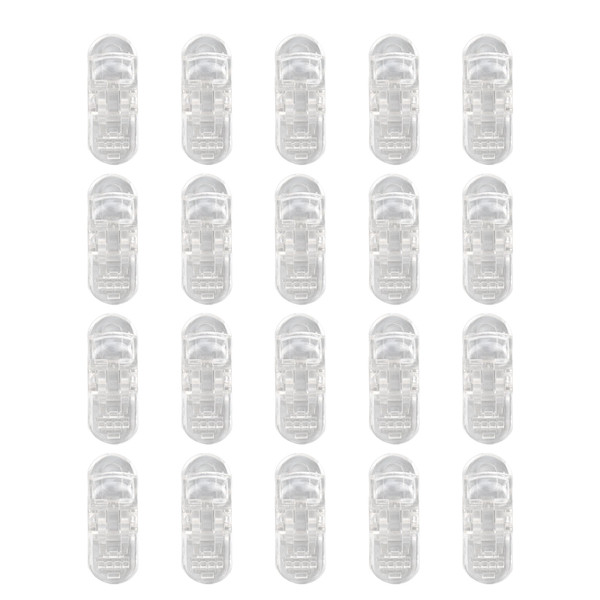 20pcs Hearing Aid Lanyard Clip ABS Portable Transparent Clip Accessory for Hearing Aid Clip Holder