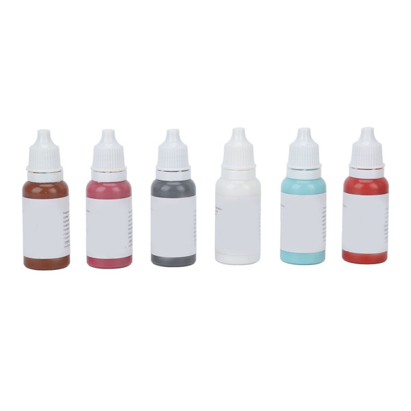 6 Colors 15ml Tattoo Ink Set Tattoo Microblading Coloring Pigment for Practice Real Person