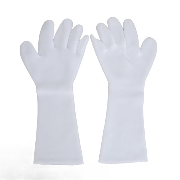 1 Pair Moisturizing Gloves with Gel Lining Long Moisturizing Dry Hands Repair Hydrating Cracked Hand Waterproof Gloves White