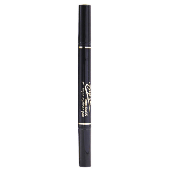 Double Head Seal Stamp & Eyeliner Pencil  Eye Makeup Cosmetic Tool 1# Star