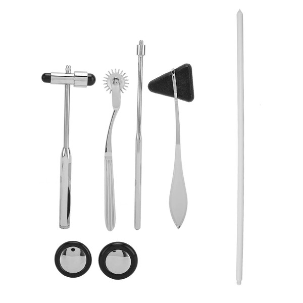 5Pcs Hospital Percussion Hammer Set Robust Non Slip Stainless Steel Stethoscope Hammer Kit