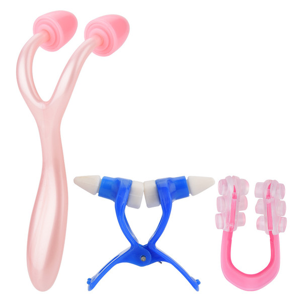 3pcs Nose Shaper Massager Roll   Straightening Beauty Clip   Nose Up Clip Correction Set New02#