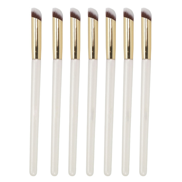 7 Pcs Concealer Brush Soft Fiber Bristles Solid Wood Handle Angled Contouring Brush