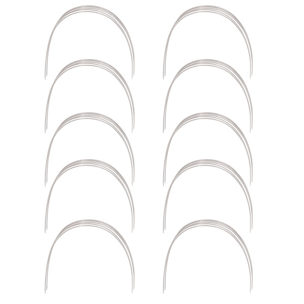 50pcs Orthodontic Rectangular Arch Wire Stainless Steel Elastic Orthodontic Arch Wire 0.18 X 0.22 Inch Upper