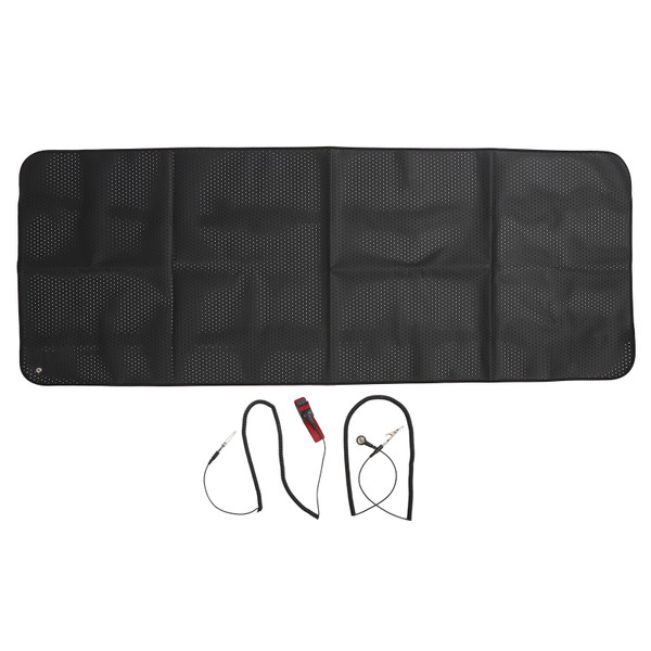 Grounding Sheet Breathable Hole Anxiety Relief Improves Digestion Meditation Grounding Mat with 16.4ft Cable for Sleeping Black