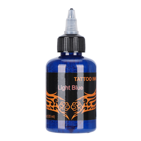 Tattoo Ink Pigment Safe Professinal Colorful Makeup Paints Accesories for Body Arts 120mlLight Blue