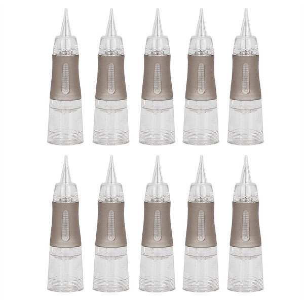 10pcs Disposable Eyebrow Tattoo Needles Microblading SemiPermanent Makeup Cartridge Needles(1R‑0.35 )