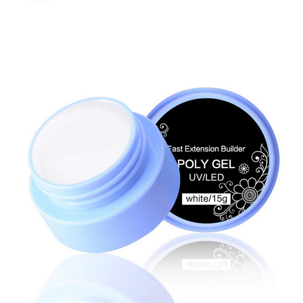 15g Professional Fast Nail Extension Poly Gel Easy to Remove Manicure UV Gel Accessory White