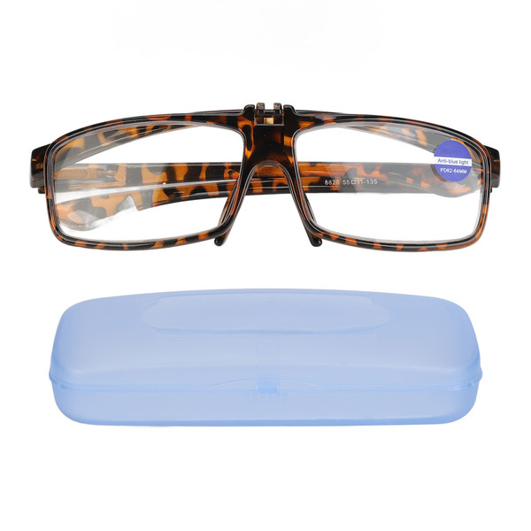 Elderly Glasses Blue Lighting Block Improve Visual Clarity Resin Reading Glasses for Daily Use +200 Tortoiseshell