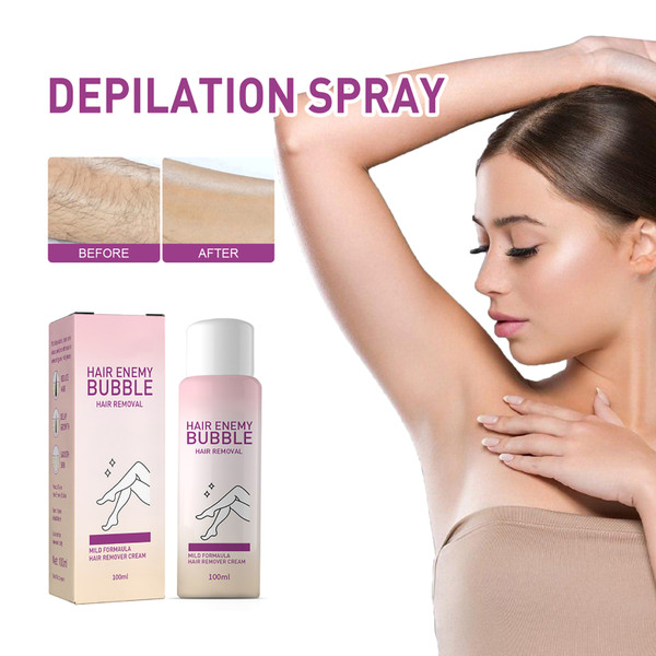 Hair Removal Cream Spray Non-irritating Depilation Spray Mild Hair Remover for Body Bikinis Forearms Arms and Legs