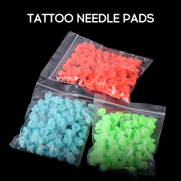 100Pcs/bag Tattoo Needle Pads Silicone Needle Pad Soft Wear-resistant Tattoo Equipment Tattoo Accessories