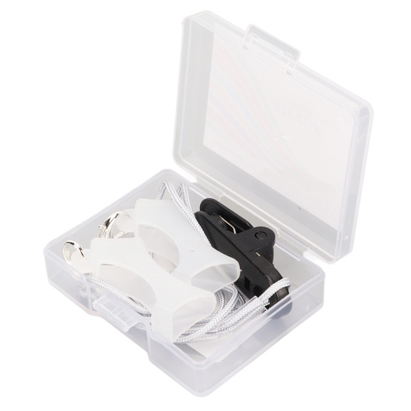 Sound Amplifier Lanyard Clip Large Size Black Grey Plastic Hearing Device Holder Strap for Elderly Binaural
