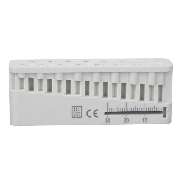 Dental Burs Ruler Plastic Professional Clearly Marked Endodontic Block Files Bur Holder for Dentists