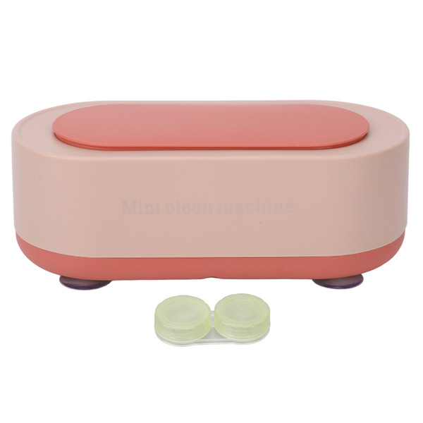 Ultrasonic Jewelry Cleaner Machine Automatic High Frequency Vibration Portable Ultrasonic Cleaner for Home Pink