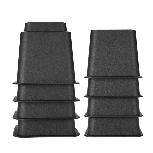 Furniture Raisers Adjustable Bed Chair Sofa Riser Feet Lift Set 4 x 5"& 4 x 3" Black