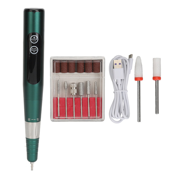 Electronic Nail File Set Portable Rechargeable Type C USB Electric Nail Drill Machine for Manicure