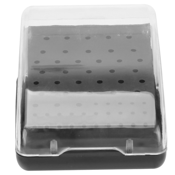 60 Hole Dental Bur Case Plastic Dental Laboratory Bur Holder Cleaning Box Oral Care Tool