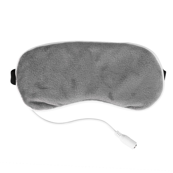 USB Heating Steam Eyeshade Lavender Eye Mask Eye Massager Sleep Travel Portable Grey