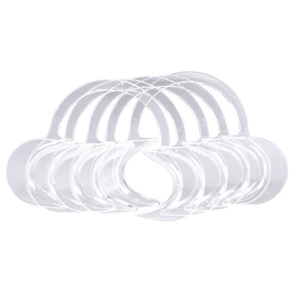 10pcs Disposable Teeth Mouth Opener Cheek Dental Clear C Type Retractor Transparent Large