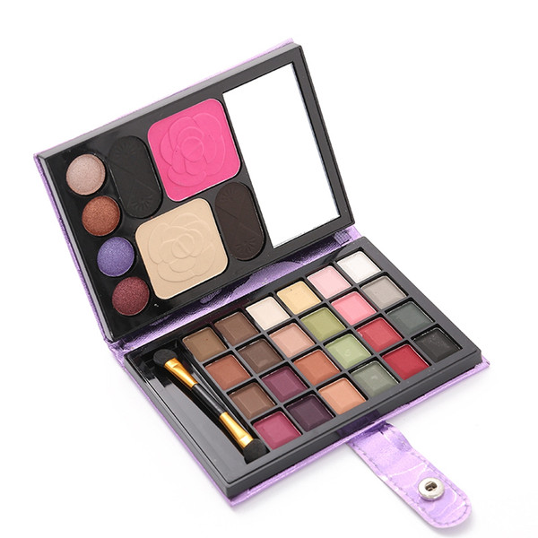 32 Colors Glitter Matte Palette Eye Shadow Cosmetic Powder Box(Purple Series)