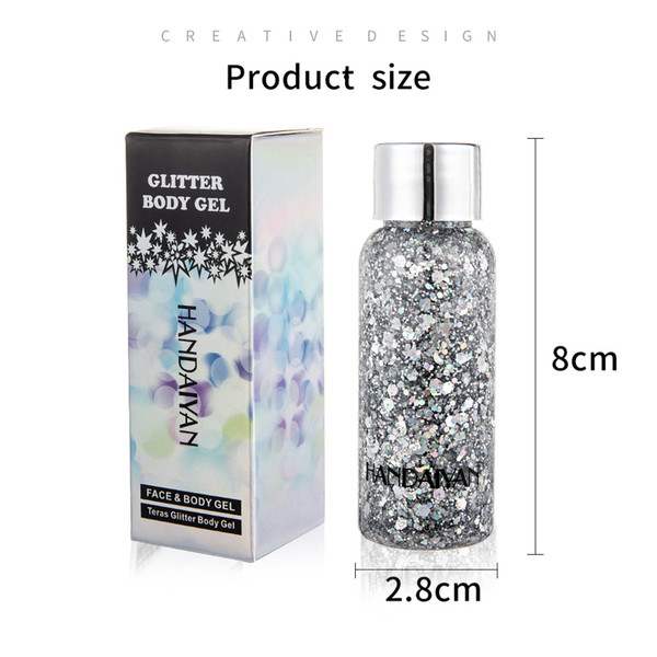HANDAIYAN 35g Glitter Face Body Gel Dazzling Sequins Liquid Eyeshadow Holiday Parties Body Sequins