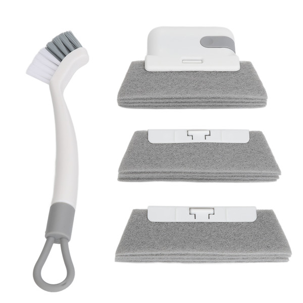 Window Groove Cleansing Set Detachable Washable Remove Dirts Track Cleaner Brush for Home Car