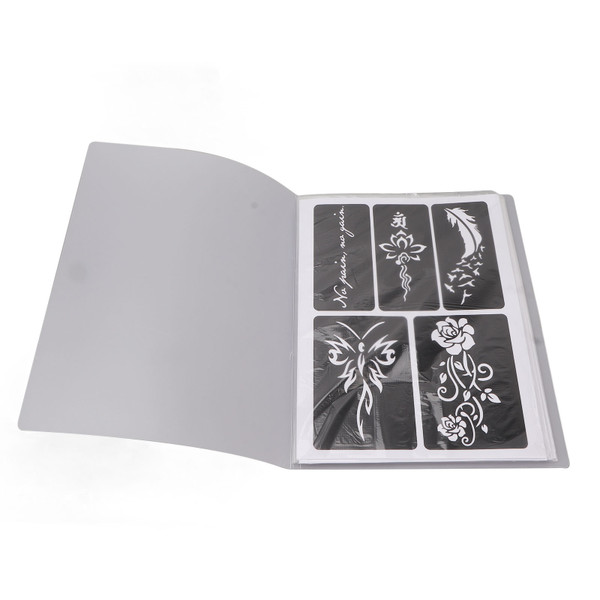 19 Sheets Tattoo Stencils Waterproof Temporary Reusable Body Art Glitter Tattoo Templates