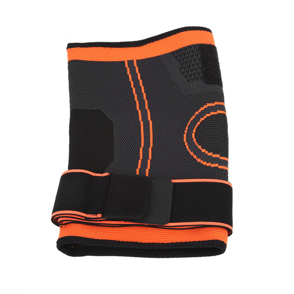 Knee Support Brace Guard Adjustable Band Knees Sleeve Protector Outdoor Indoor Sports Orange L