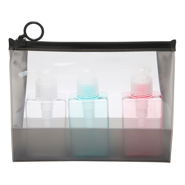 3pcs Pump Dispenser Bottles Portable Refillable Lotion Soap Dispensers for Travel100ml