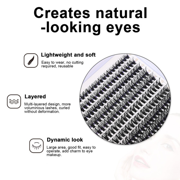 40D False Eyelash DIY Segmented Eyelash Set Volume False Eyelashes