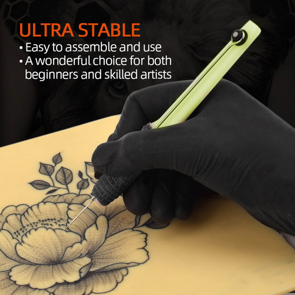 ATOMUS Hand Stick Tattoo Kit DIY Tattoo Supply Ink Gloves Ink Box Tattoo Needles Set 1RL/3RL/5RL/7RL/9RL Practice Skin Tattoo Repair Cream