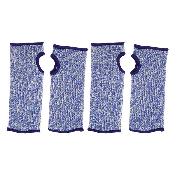 4pcs Arm Guards Close Fitting Preventing Scratches Thickening Thumb Slot Design Blue Arm Protection SleeveS