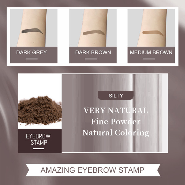 EELHOE Eyebrow Powder Stamp with Eyebrow Stencils Brow Brushes Hairline Powder Long Lasting Makeup Eyebrow Definer Shaping Set