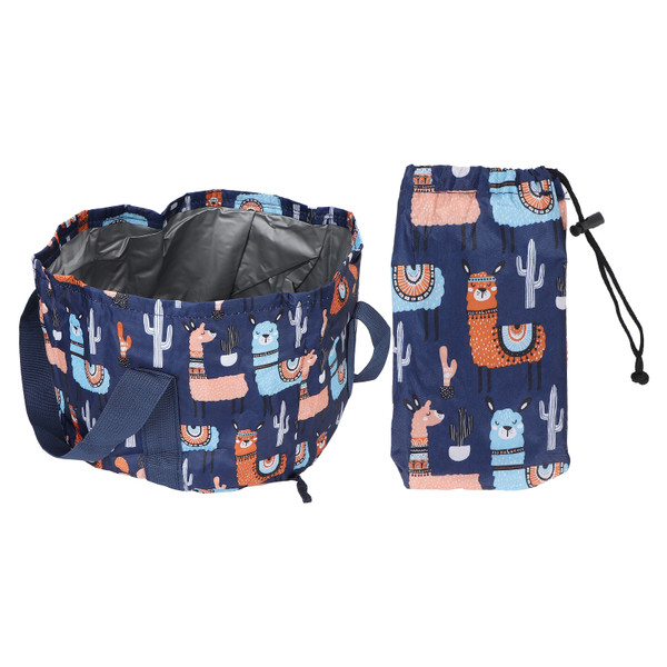 Collapsible Foot Soaking Bath Basin 21L Folded Foot Bath Tub Bag for Outdoor Washing CampingDark Blue