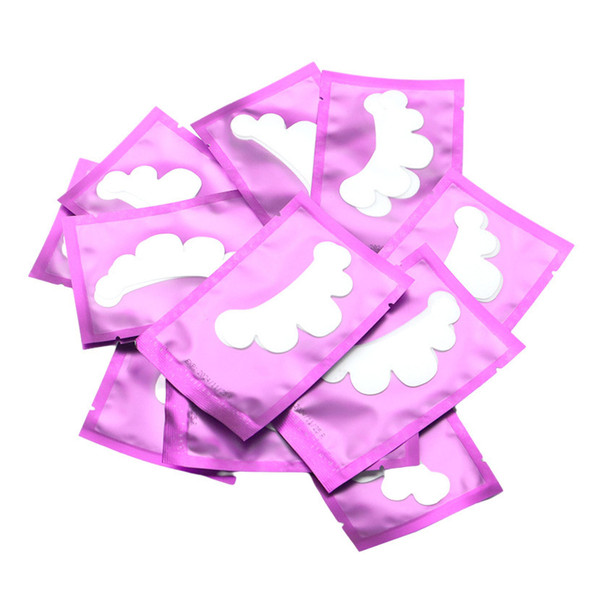 50 Pcs Under Eye Pads Petal Shape Eyelash Grafted Extensions Patches Lash Extension Supplies Isolation Pads Purple