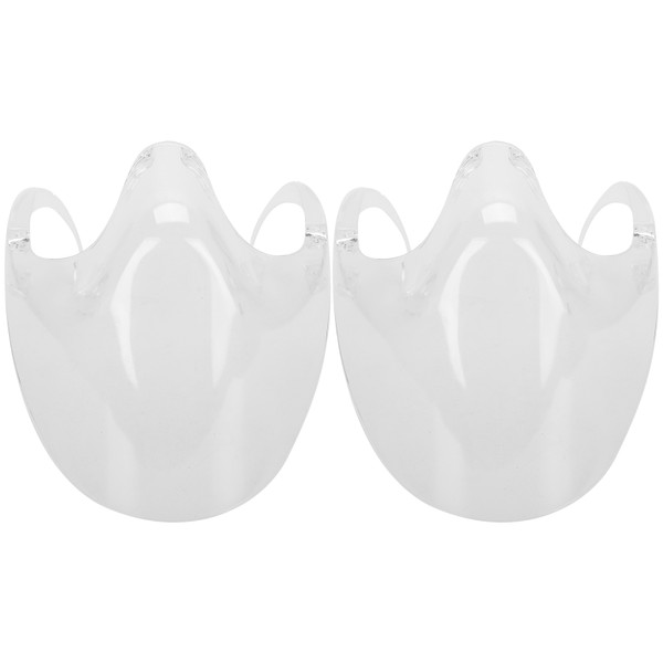 2pcs Transparent Face Guard Ear Hook Dustproof Clear Lens Face Cover for Adult Children