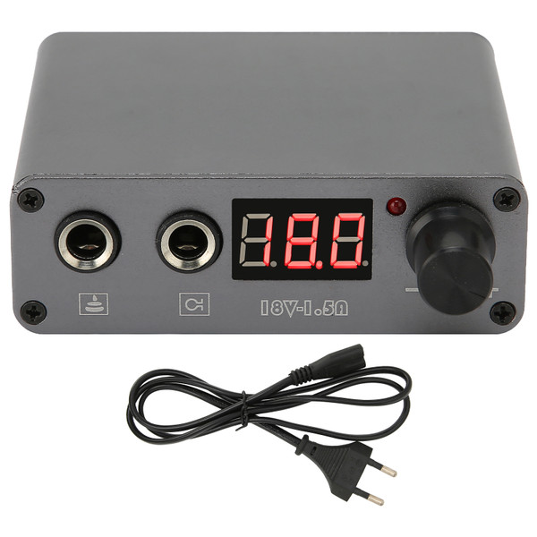 Tattoo Power Supply Silver Gray USB Aluminum Alloy LED Digital Display Tattoo Power Regulator Transformer