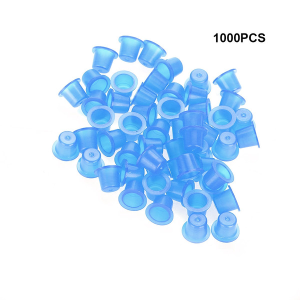 1000Pcs Tattoo Ink Cup Plastic Pigment Holder Permanent Makeup Supplies M