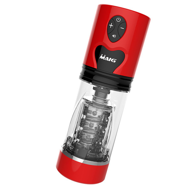 Fanle fully automatic telescopic rotating masturbation cup electric with suction cup hands-free adult supplies male masturbation device sex supplies Yu Ji Cup (Red) Pre-sale