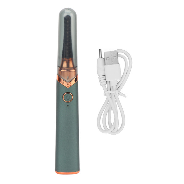Electric Eyelash Curler USB Rechargeable Long Lasting Heated Eyelash Curler for Quick Heating Green