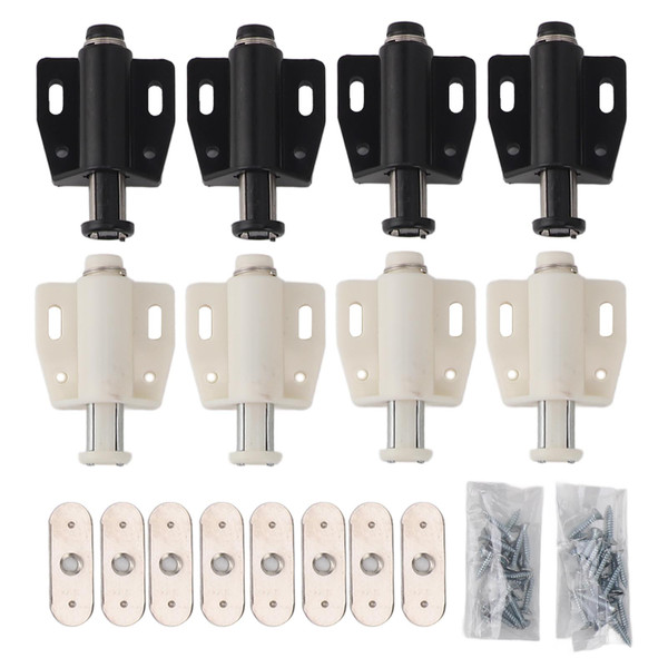 2 Set Magnetic Touch Push Open Latch Press Bounce Invisible Mini Touch Auto Spring Catch Lock for Cupboard Cabinet Door