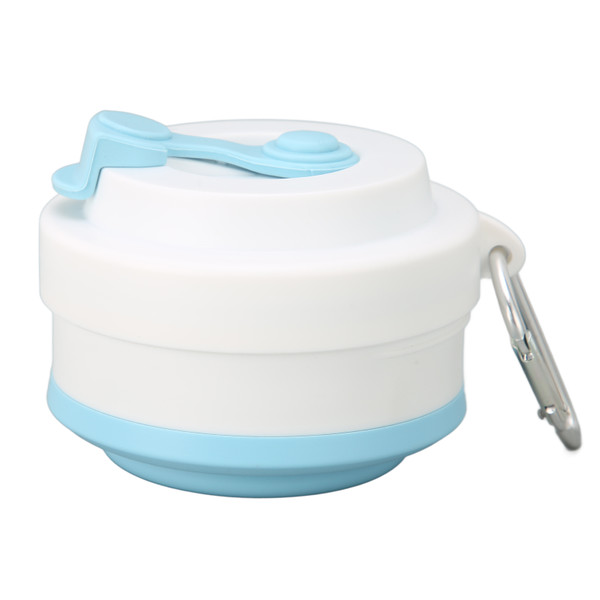 Collapsible Travel Cup Reusable Portable Silicone Folding Coffee Cup for for Outdoor Camping 750mlLight Blue