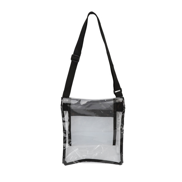 Transparent Handbag PVC Adjustable Waterproof Layered Crossbody Storage Bag for Travel